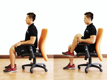 ท่ายืดเหยียดกล้ามเนื้อต้นขาด้านหลัง