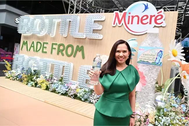 มิเนเร่ส่งขวดรักษ์โลกที่ผลิตจากพลาสติกรีไซเคิล (rPET) กับแคมเปญ BOTTLE MADE FROM BOTTLES