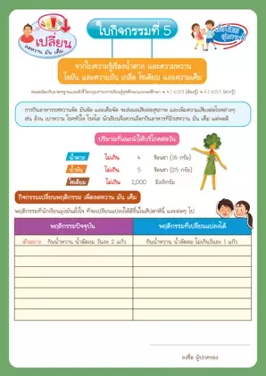 ใบกิจกรรมที่ 5: ตั้งใจลด ใครก็ลดได้