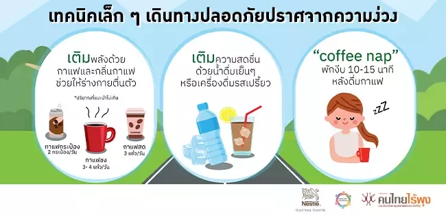 5 เทคนิคเล็ก ๆ คลายง่วง ปลอดภัยขณะเดินทาง