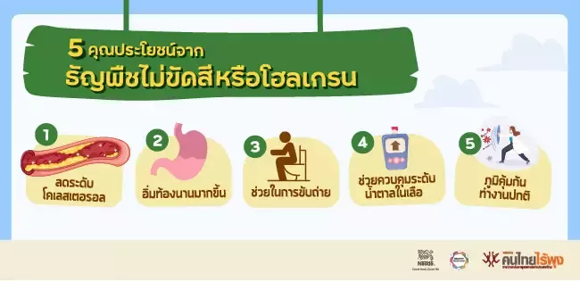 คุณประโยชน์จากธัญพิชไม่ขัดสี