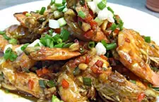 กุ้งผัดพริกเกลือ