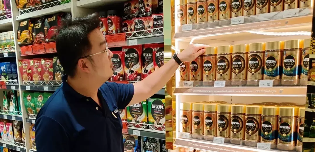 nescafé supermarket stand